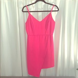 South Moon Under Do+Be pink asymmetrical minidress